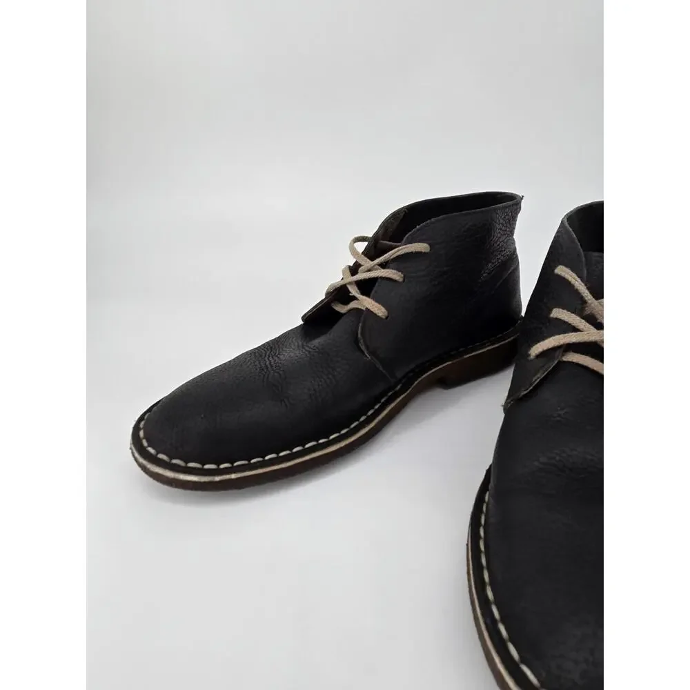 Seavees Three Eye Pebbled Leather Chukka Black Boot Dress Shoe Mens Sz 13 - Picture 2 of 12